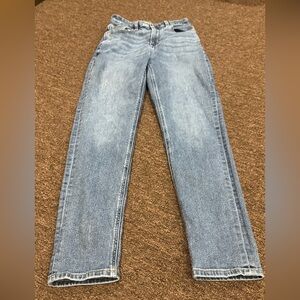 EUC American Eagle Outfitters Sz 2 Long stretch Classic Blue Denim Jeans women